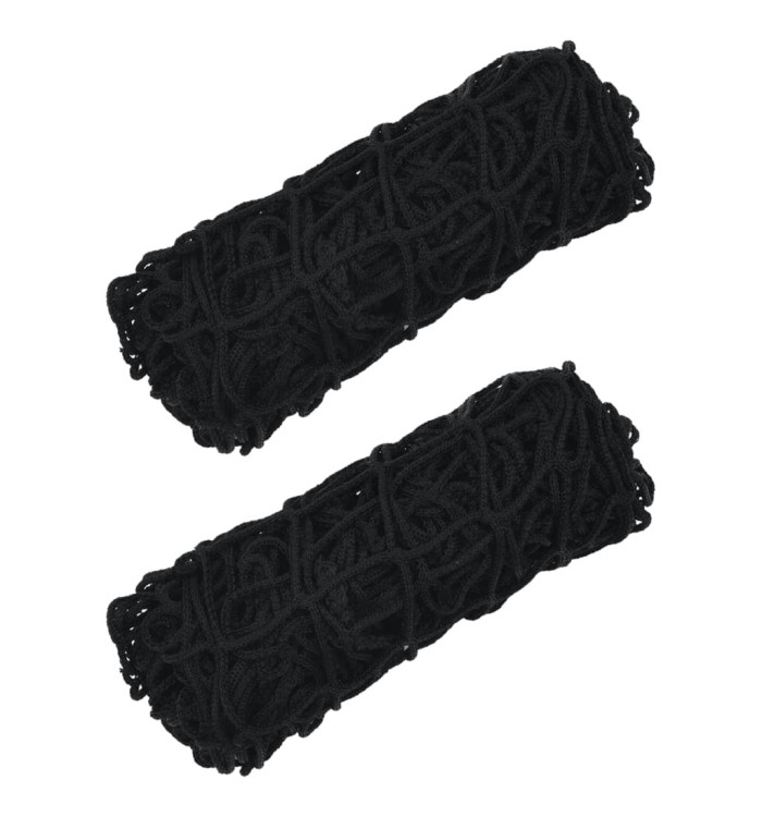 Filets à foin 2 pcs rectangulaire noir 100x90 cm PP | Mobilier & Déco