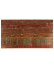 Dessus de table 100x60x2,5cm rectangulaire bois massif récupéré | Mobilier & Déco
