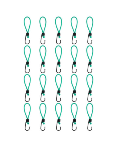 Cordes élastiques avec crochets 20 pcs 15 cm | Mobilier & Déco
