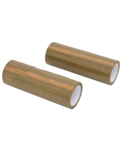 Ruban d'emballage 12 pcs marron 48 mm x 66 m | Mobilier & Déco