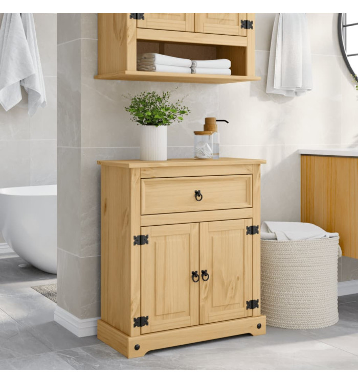 Armoire de salle de bain Corona 70x33x80 cm bois de pin massif | Mobilier & Déco