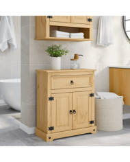 Armoire de salle de bain Corona 70x33x80 cm bois de pin massif | Mobilier & Déco