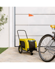 Remorque de vélo pour animaux de compagnie jaune et noir | Mobilier & Déco