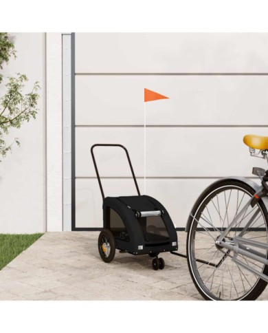 Remorque de vélo pour animaux de compagnie noir | Mobilier & Déco