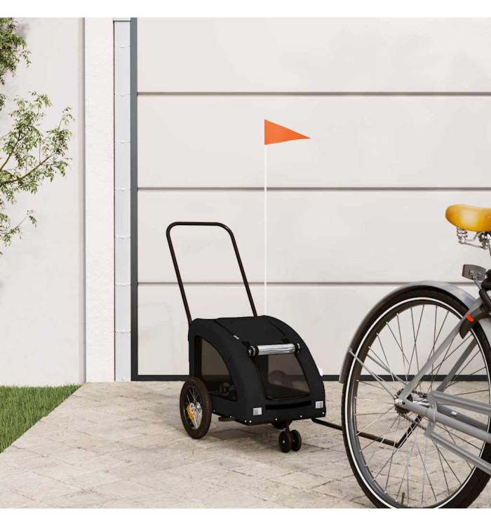 Remorque de vélo pour animaux de compagnie noir | Mobilier & Déco