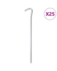Piquets de tente 25 pcs 23 cm Ø7 mm acier galvanisé | Mobilier & Déco