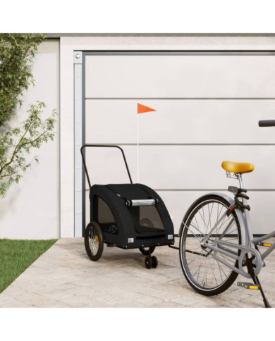 Remorque de vélo pour animaux de compagnie noir | Mobilier & Déco