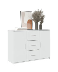 Buffet blanc brillant 90,5x29,5x65 cm bois d'ingénierie | Mobilier & Déco