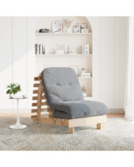 Canapé-lit futon avec matelas 70x206x11 cm bois massif de pin | Mobilier & Déco