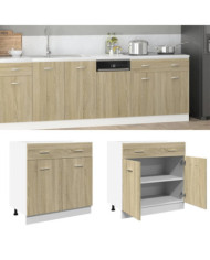 Armoire de plancher tiroir "Lyon" Chêne sonoma 80x46x81,5 cm | Mobilier & Déco