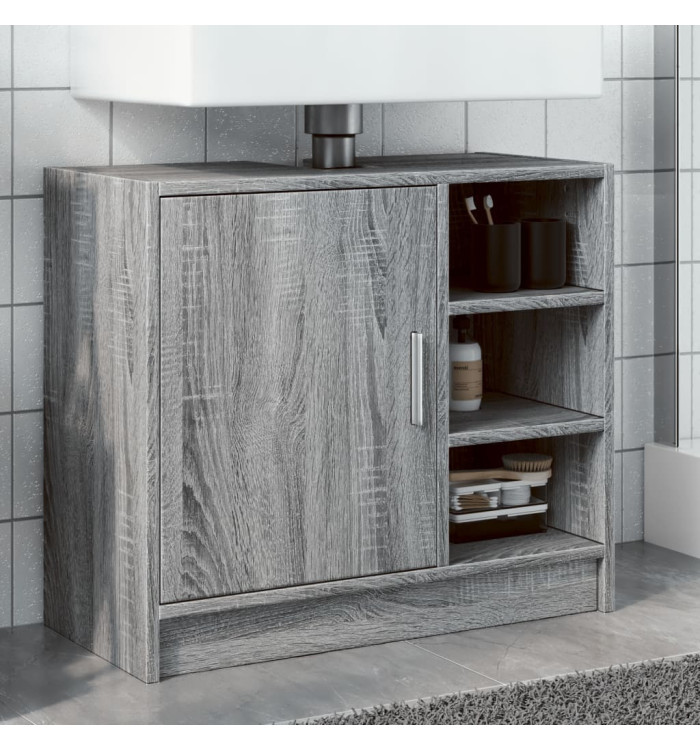Armoire d'évier sonoma gris 63x29x55 cm bois d'ingénierie | Mobilier & Déco