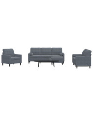 Ensemble de canapés 4 pcs avec coussins et traversins velours | Mobilier & Déco