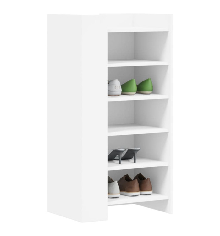 Armoire à chaussures blanc 52x37,5x100 cm bois d'ingénierie | Mobilier & Déco