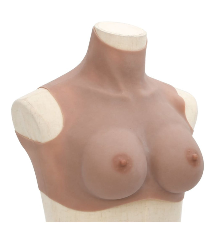 Plastron en silicone marron pâle coupe D | Mobilier & Déco