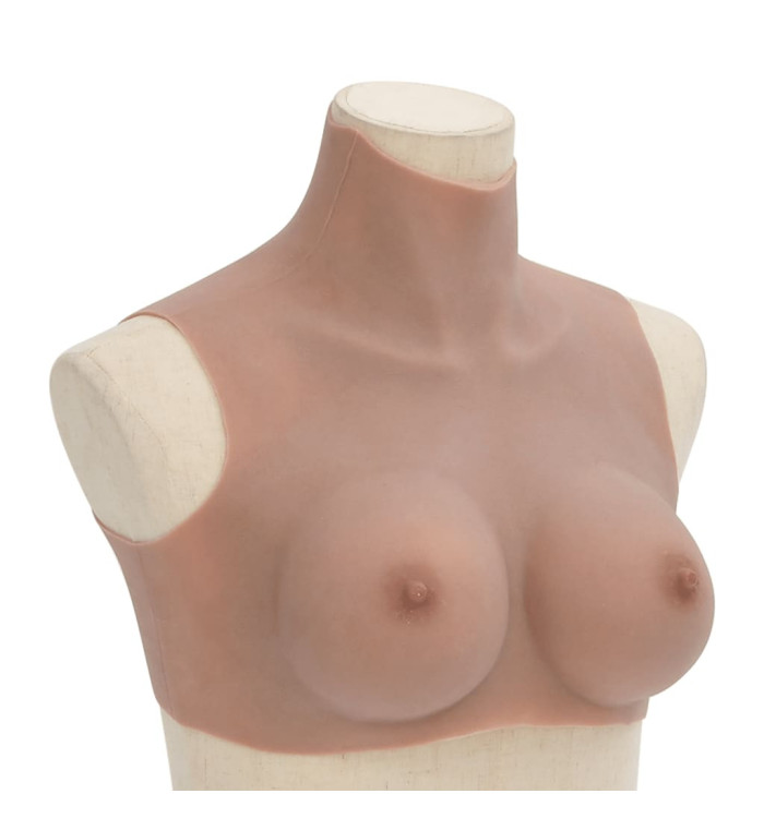 Plastron en silicone marron pâle coupe C | Mobilier & Déco