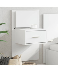 Table de chevet murale avec lumières LED blanc | Mobilier & Déco