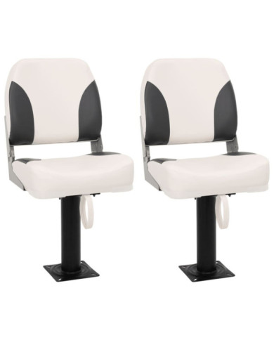 Ensemble de sièges de bateau pliables lot de 4 dossier bas | Mobilier & Déco