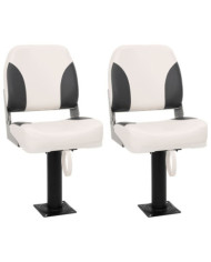 Ensemble de sièges de bateau pliables lot de 4 dossier bas | Mobilier & Déco