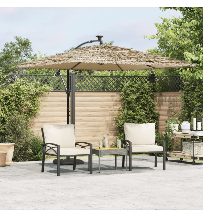 Parasol de jardin avec mât en acier marron 269x269x235 cm | Mobilier & Déco