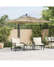 Parasol de jardin avec mât en acier marron 269x269x235 cm | Mobilier & Déco