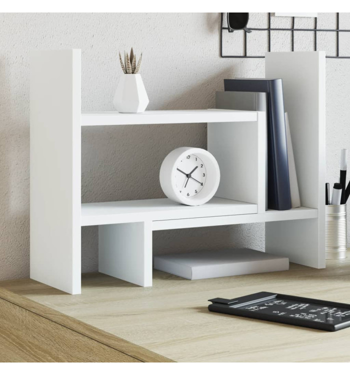 Organisateur de bureau blanc 38,5x17x39 cm bois d'ingénierie | Mobilier & Déco