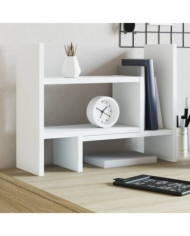Organisateur de bureau blanc 38,5x17x39 cm bois d'ingénierie | Mobilier & Déco