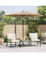 Parasol de jardin avec mât en acier marron 268x268x226 cm | Mobilier & Déco