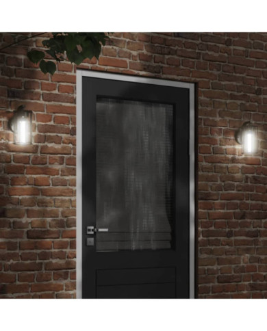 Appliques murales d'extérieur 2 pcs noir acier inoxydable | Mobilier & Déco