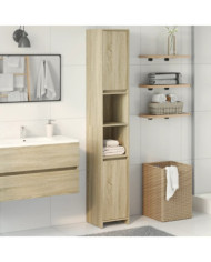 Armoire de salle de bain Chêne sonoma 30x30x183,5 cm Aggloméré | Mobilier & Déco