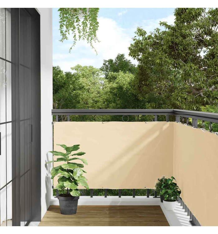 Écran d'intimité de balcon crème 600x120 cm PVC | Mobilier & Déco