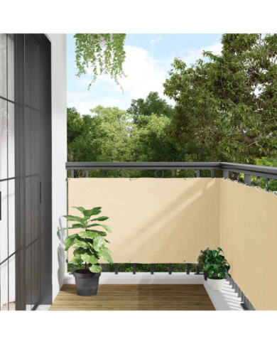 Écran d'intimité de balcon crème 1000x75 cm PVC | Mobilier & Déco