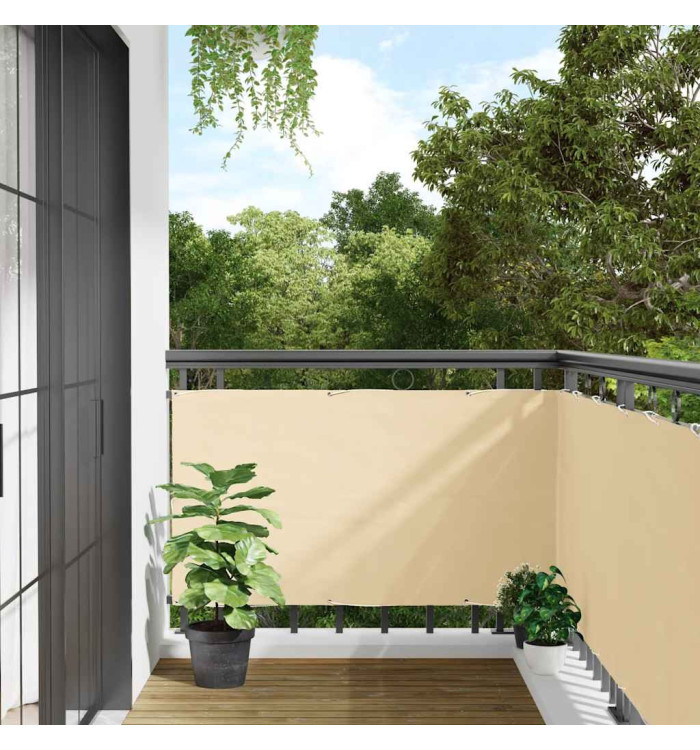 Écran d'intimité de balcon crème 1000x75 cm PVC | Mobilier & Déco