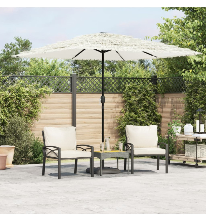 Parasol de jardin avec mât en acier blanc 248x248x248 cm | Mobilier & Déco