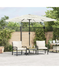 Parasol de jardin avec mât en acier blanc 248x248x248 cm | Mobilier & Déco