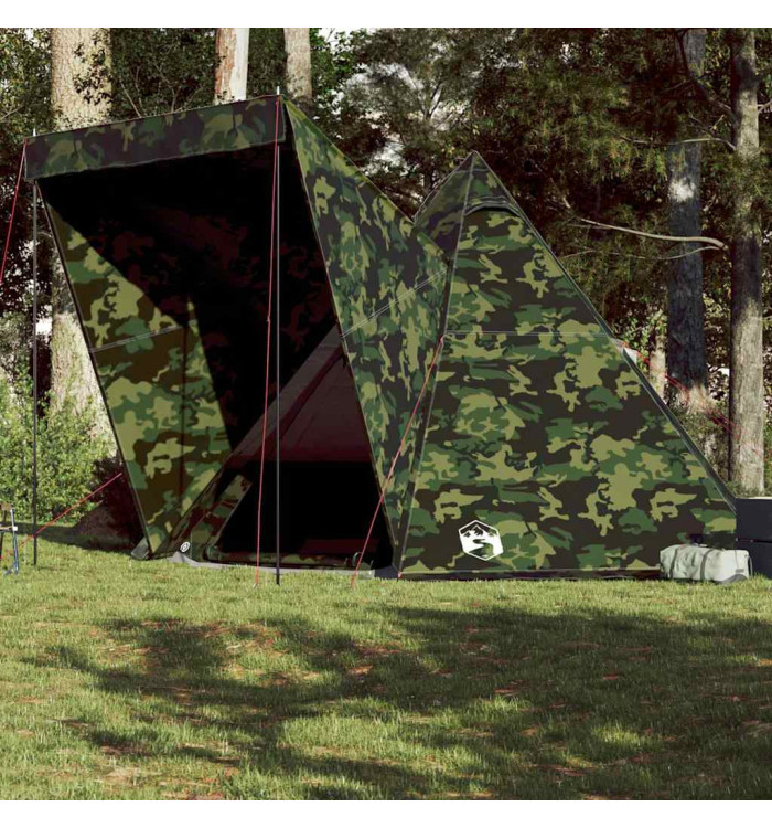 Tente familiale tipi 6 personnes camouflage imperméable | Mobilier & Déco