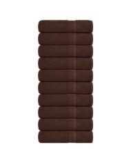 Serviettes de bain 10 pcs marron 100x150 cm 360 g/m² 100% coton | Mobilier & Déco