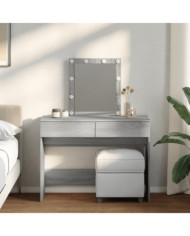 Coiffeuse avec LED sonoma gris 100x40x130 cm | Mobilier & Déco