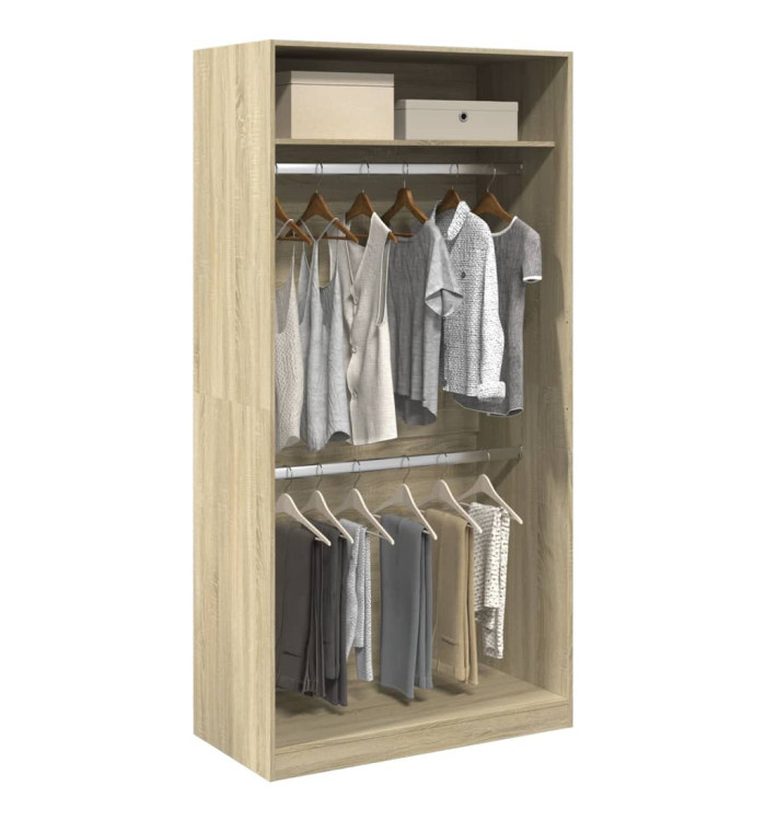 Garde-robe Chêne sonoma 100x50x200 cm Aggloméré | Mobilier & Déco