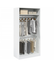 Garde-robe Blanc 100x50x200 cm Bois d'ingénierie | Mobilier & Déco