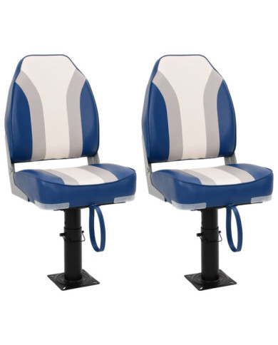 Ensemble de sièges de bateau pliables lot de 4 dossier haut | Mobilier & Déco