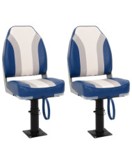 Ensemble de sièges de bateau pliables lot de 4 dossier haut | Mobilier & Déco