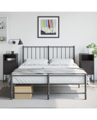 Tables de chevet 2 pcs noir 36x39x78 cm acier | Mobilier & Déco