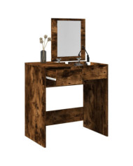 Coiffeuse avec miroir chêne fumé 73x46,5x120 cm | Mobilier & Déco