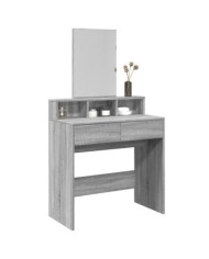 Coiffeuse avec miroir sonoma gris 80x41x144,5 cm | Mobilier & Déco
