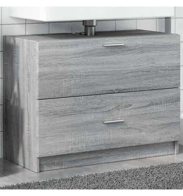 Armoire d'évier sonoma gris 78x37x59 cm bois d'ingénierie | Mobilier & Déco