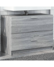 Armoire d'évier sonoma gris 78x37x59 cm bois d'ingénierie | Mobilier & Déco