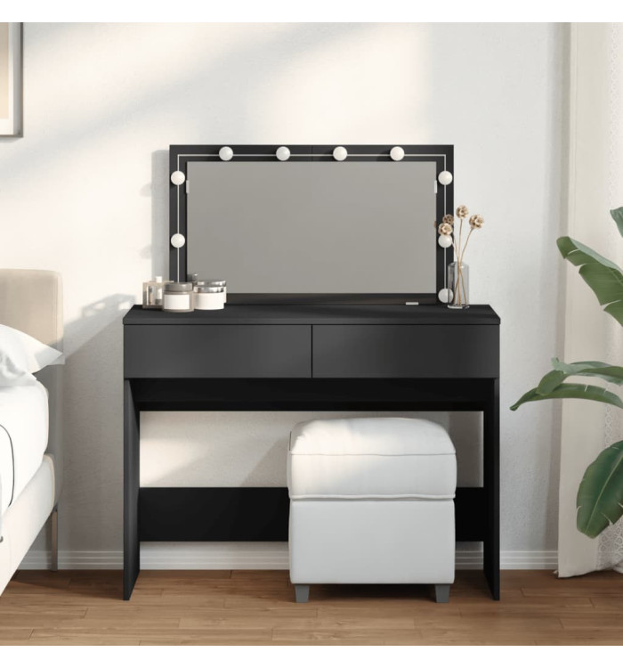 Coiffeuse avec LED noir 100x40x120 cm | Mobilier & Déco