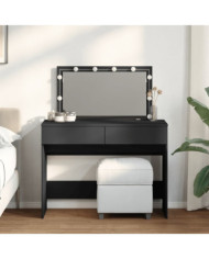 Coiffeuse avec LED noir 100x40x120 cm | Mobilier & Déco
