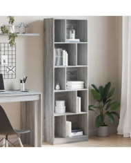 Bibliothèque sonoma gris 57x28,5x174 cm bois d'ingénierie | Mobilier & Déco