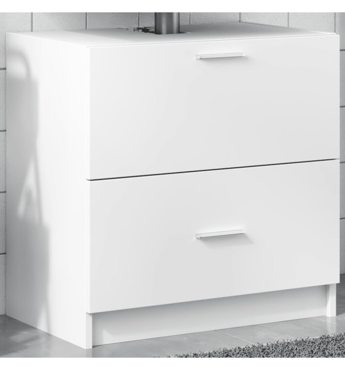 Armoire d'évier blanc 59x37x59 cm bois d'ingénierie | Mobilier & Déco